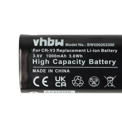 VHBW Battery RV3, RCR-V3, LB01, LB-01, CR-V3P, CR-V3 - 1000 mAh 3.6 V Li-Ion
