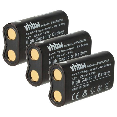 VHBW Akku RV3, RCR-V3, LB01, LB-01, CR-V3P, CR-V3 - 1000 mAh 3,6 V Li-Ion