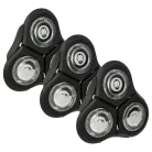 VHBW Replacement Shaving Head for Philips RQ11 - Black/Silver