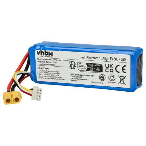 VHBW Drone Battery DJI P1-12 - 2250 mAh 11.1 V Li-polymer