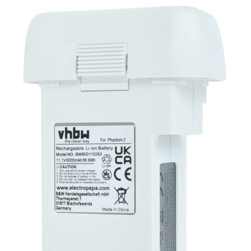VHBW Drohnenakku CP.PT.000395, CP.PT.000396, PHA-2, 733496 - 6000 mAh 11,1 V Li-Polymer