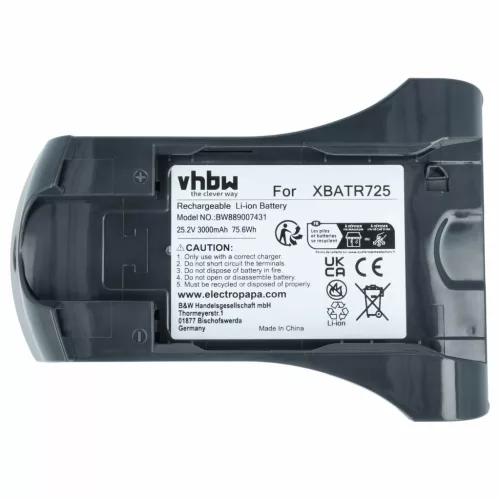 Akkumulátor Shark XBATR725 helyett Shark 3000mAh, 25.2V, Li-Ion