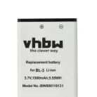 VHBW Radio Akku Baofeng BL-3 - 1500 mAh 3,7 V Li-Ion
