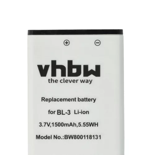 VHBW Radio Akku Baofeng BL-3 - 1500 mAh 3,7 V Li-Ion