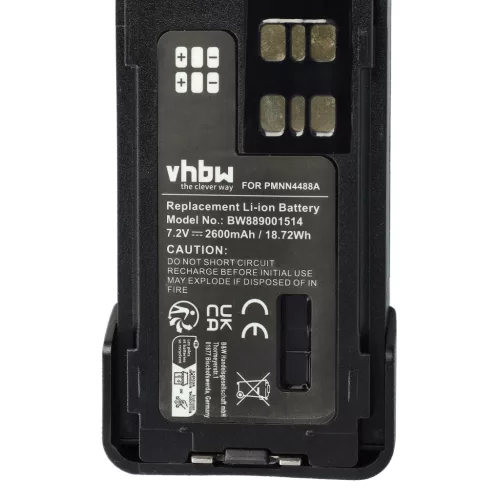 VHBW Radio Battery PMNN4415AR, PMNN4415, PMNN441 - 2600 mAh 7.4 V Li-Ion