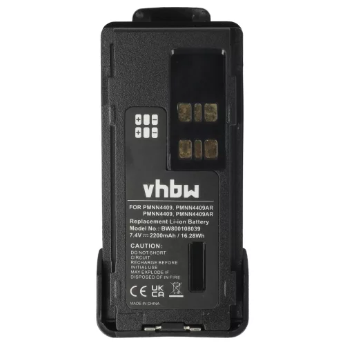 VHBW Radio Akku PMNN4406BR, PMNN4406, PMNN4409 - 2200 mAh 7,4 V Li-Ion