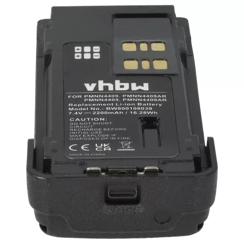 VHBW Radio Akku PMNN4406BR, PMNN4406, PMNN4409 - 2200 mAh 7,4 V Li-Ion