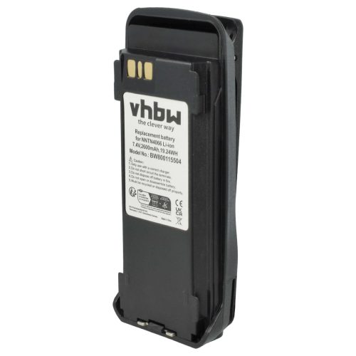VHBW Radio Battery NNTN4066, PMNN4065, NNTN4077, NNTN4103 - 2600 mAh 7.4 V Li-Ion