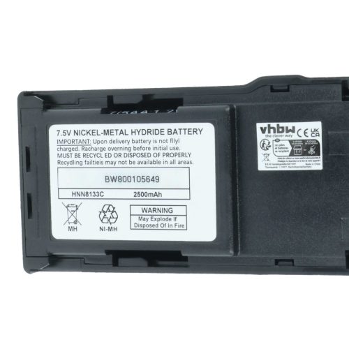 VHBW Funkgerät Akku HNN8133C, HNN9628A, HNN8308A, HNN9628 - 2500 mAh 7,5 V NiMH