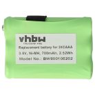 VHBW Radio Battery 53617, 3XCAAA, KEBT-086-B - 700 mAh 3.6 V NiMH