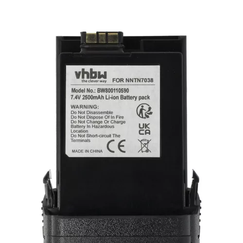 VHBW Radio Battery NNTN7034A, NNTN7034B, NNTN7038, NNTN7035A, NNTN7035 - 2500 mAh 7.4 V Li-Ion