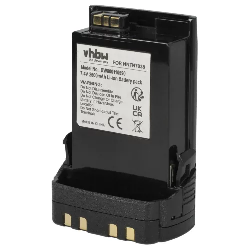 VHBW Radio Battery NNTN7034A, NNTN7034B, NNTN7038, NNTN7035A, NNTN7035 - 2500 mAh 7.4 V Li-Ion
