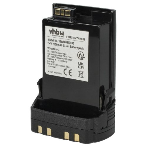 VHBW Radio Battery NNTN7034A, NNTN7034B, NNTN7038, NNTN7035A, NNTN7035 - 2500 mAh 7.4 V Li-Ion