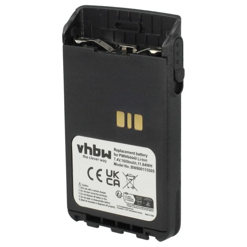 VHBW Radio Battery PMNN4511A, PMNN4440, PMNN4502A, PMNN4440AR - 1600 mAh 7.4 V Li-Ion