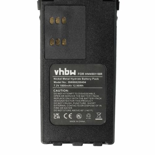 VHBW Rádió Akkumulátor Motorola GP320, GP340, GP360, GP380 - 1800 mAh 7,2 V NiMH