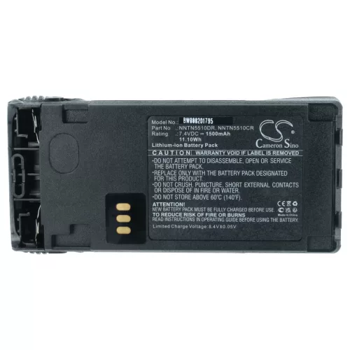 VHBW Radio Akku NNTN5510, NNTN5510BR, NNTN5510AR - 1500 mAh 7,4 V Li-Ion