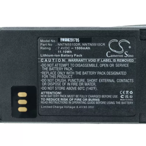 VHBW Radio Akku NNTN5510, NNTN5510BR, NNTN5510AR - 1500 mAh 7,4 V Li-Ion