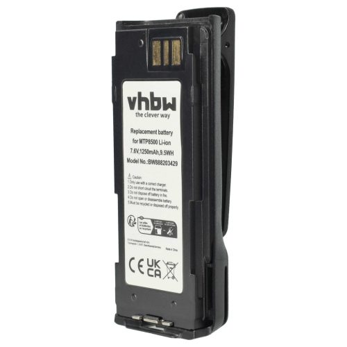 VHBW Radio Akku NNTN8570B, NNTN8570A, NNTN8570 - 1250 mAh 7,6 V Li-Ion