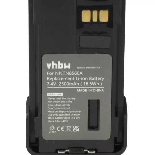 VHBW Radio Akku NNTN8560A - 2500 mAh 7,4 V Li-Ion