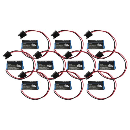 VHBW Ipari Vezérlő Akkumulátor Mitsubishi B9670-MC, A6BAT, A6BAT-MRBAT - 1700 mAh 3,6 V Li-MnO2