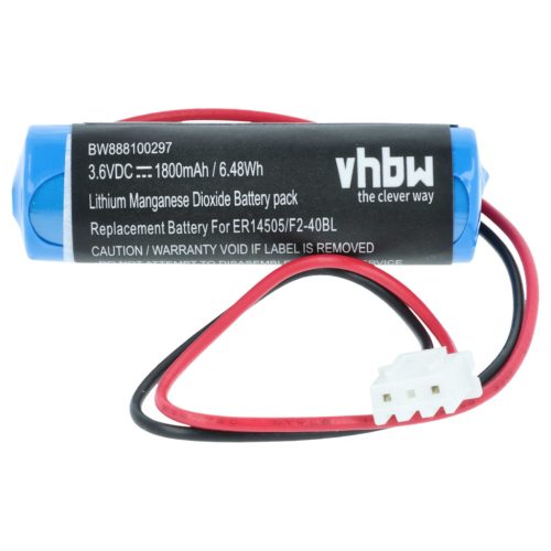 VHBW CNC Controller Battery F2-40BL, PM-20BL, LS14500-MF, FX2N-48M - 1800 mAh 3.6 V Li-SOCl2