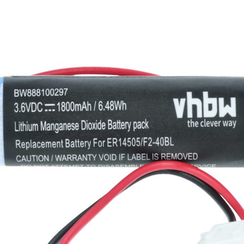 VHBW CNC Controller Battery F2-40BL, PM-20BL, LS14500-MF, FX2N-48M - 1800 mAh 3.6 V Li-SOCl2