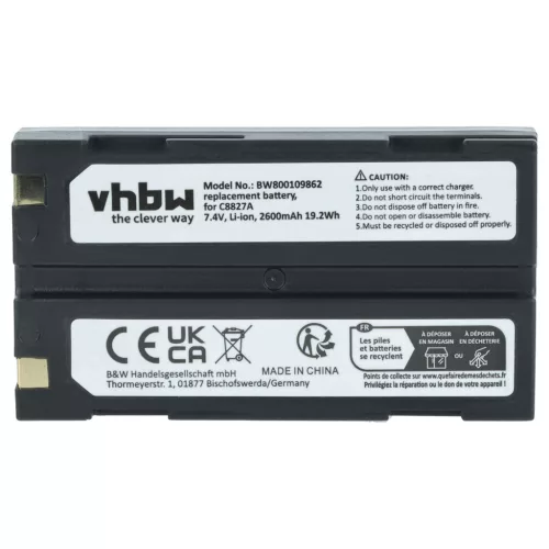 VHBW Akkumulátor CHC 1906110059 - 2600 mAh 7,4 V Li-Ion