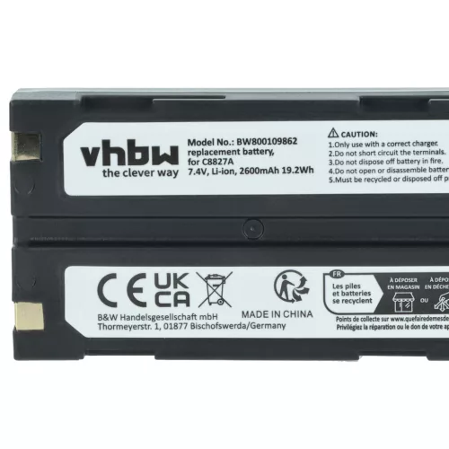 VHBW Akkumulátor CHC 1906110059 - 2600 mAh 7,4 V Li-Ion