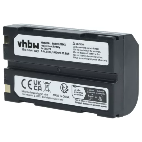 VHBW Akkumulátor CHC 1906110059 - 2600 mAh 7,4 V Li-Ion