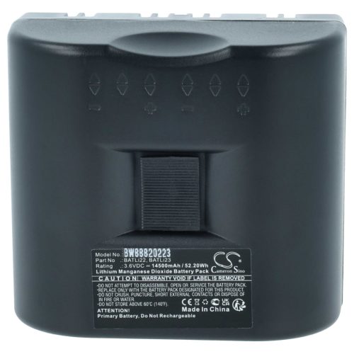 VHBW Alarmanlagen Akku Daitem MPU01X, BATLI23, BATLI22 - 14500 mAh 3,6 V Li-MnO2