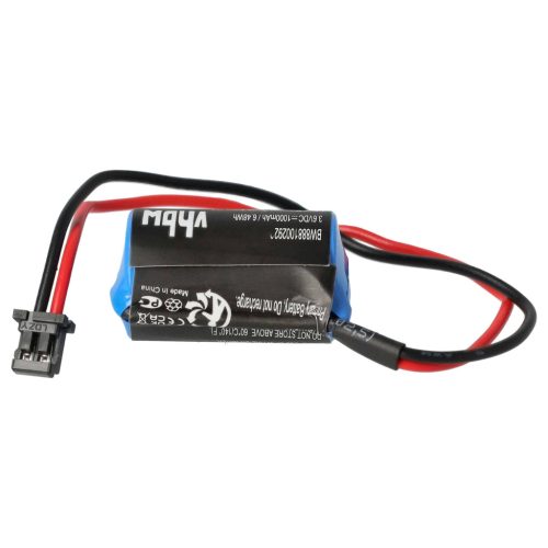 VHBW Servoantrieb Akku Omron R88A-BAT02W, JZSP-BA01, JZSP-BA0-1 - 1000 mAh 3,6 V Li-MnO2