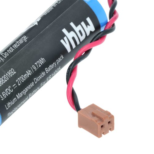 VHBW CNC Controller Battery ER6VCT - 2700 mAh 3.6 V Li-SOCl2