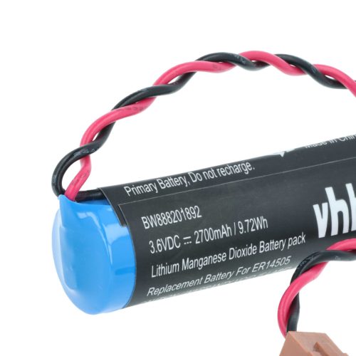 VHBW CNC Controller Battery ER6VCT - 2700 mAh 3.6 V Li-SOCl2