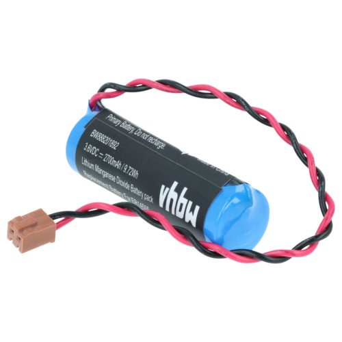 VHBW CNC Controller Battery ER6VCT - 2700 mAh 3.6 V Li-SOCl2