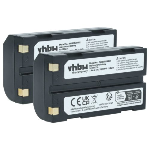 VHBW Akkumulátor CHC 1906110059 - 2600 mAh 7,4 V Li-Ion