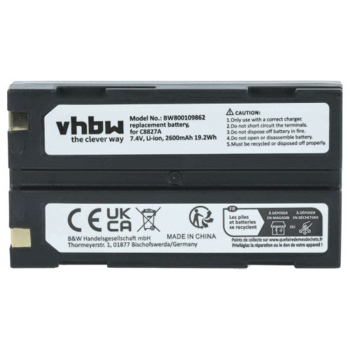 VHBW Akkumulátor CHC 1906110059 - 2600 mAh 7,4 V Li-Ion