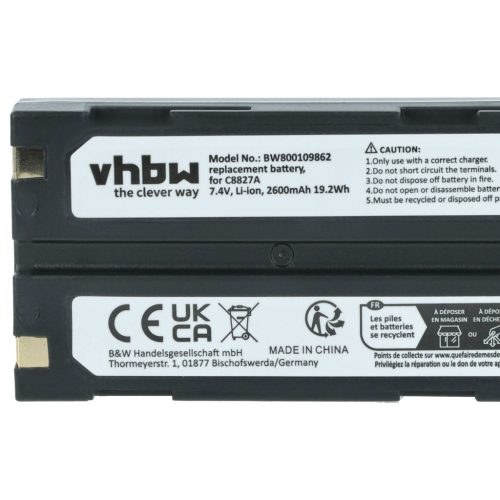 VHBW Akkumulátor CHC 1906110059 - 2600 mAh 7,4 V Li-Ion