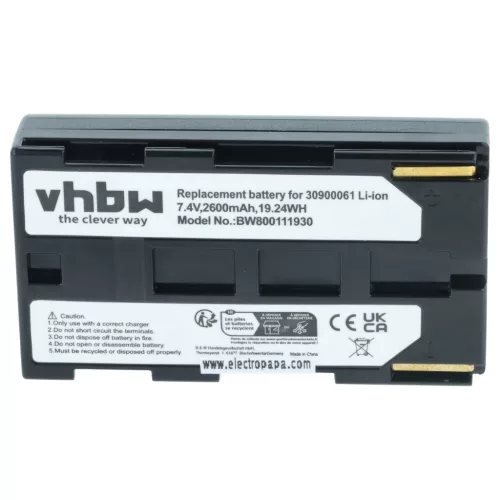 VHBW Kamera Akku BP-911, BP-914, BP-915, BP-924, BP-927, BP-930, BP-941 - 2600 mAh 7,2 V Li-Ion