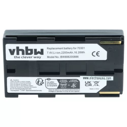VHBW Akku Phase One 70301 - 2200 mAh 7,4 V Li-Ion