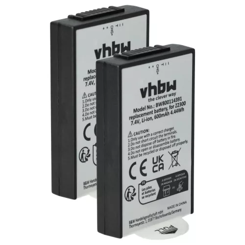 VHBW Battery Polaroid Z2300, Z230E - 600 mAh 7.4 V Li-Ion
