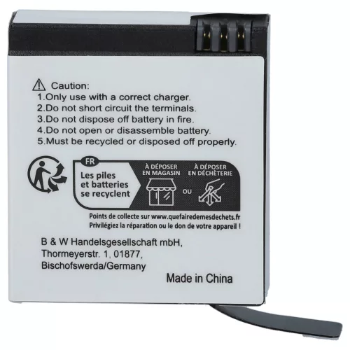 VHBW Video Camera Battery SJCam SJ6B - 910 mAh 3.8 V Li-Ion