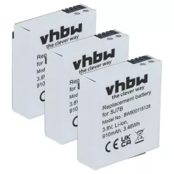   VHBW Videokamera Akkumulátor SJCam SJ7B - 910 mAh 3,8 V Li-Ion