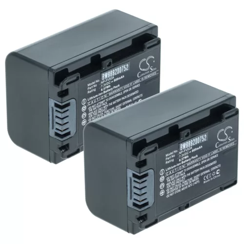 VHBW Video Camera Battery Replacement for Sony NP-FV50A - 900 mAh 7.3 V Li-Ion
