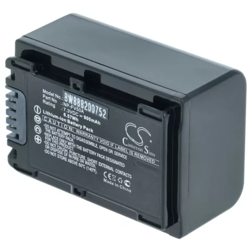 VHBW Video Camera Battery Replacement for Sony NP-FV50A - 900 mAh 7.3 V Li-Ion