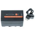 2x Battery replaces Sony NP-F950, NP-F930/B, NP-F950/B, NP-F930, NP-F750, NP-F960 - 4000mAh, 7.4V, Li-Ion