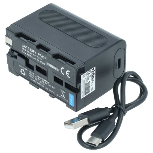 2x Battery replaces Sony NP-F950, NP-F930/B, NP-F950/B, NP-F930, NP-F750, NP-F960 - 4000mAh, 7.4V, Li-Ion