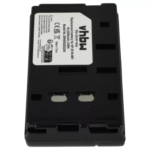 VHBW Videokamera Akku BN-V65U, BN-V50U, BN-V25U, BN-V22U - 2000 mAh 6 V NiMH