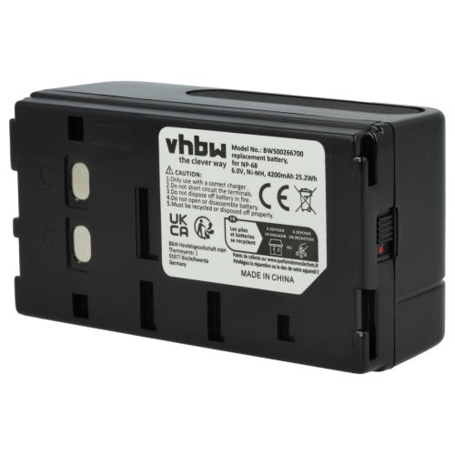 VHBW Akku JVC BN-V65U, BN-V22U, BN-V25U, BN-V50U - 4200 mAh 6 V NiMH