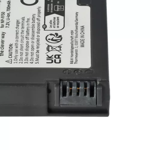 VHBW Video Camera Battery NP-FF51, NP-FF50 - 700 mAh 7.4 V Li-Ion