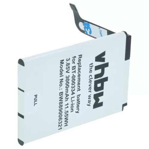 VHBW Battery Zebra 03MAY18, BT-000334, BT-000334-1 - 3000 mAh 3.85 V Li-Ion